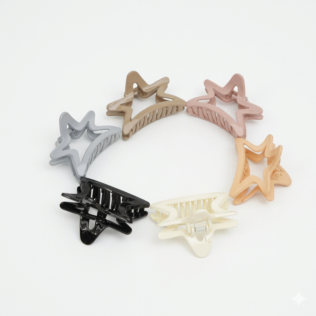 Fashionable Daily Use clutcher & Clips For Girls ( set of 6 )